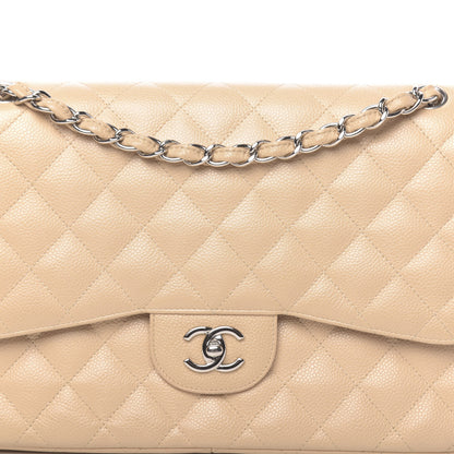 Chanel Caviar Quilted Jumbo Double Flap Beige 8 of 12