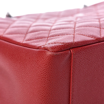 Chanel Caviar Quilted Grand Shopping Tote GST Red 13 of 16