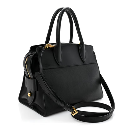 Prada Saffiano City Calfskin Small Esplanade Tote Black 2 of 13