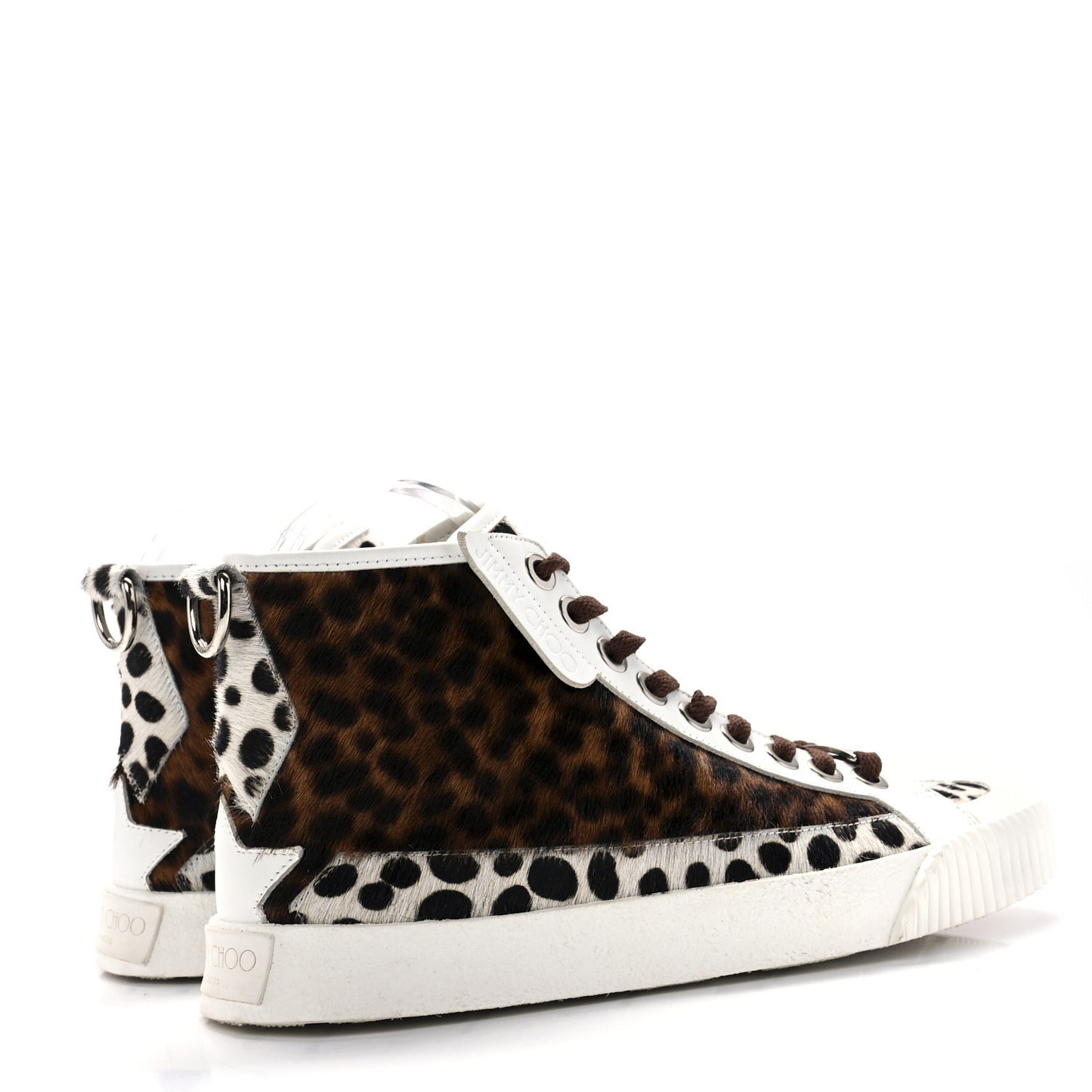 Pony Hair Cheetah Print Impala High Top Sneakers 39.5 Sugar Mix