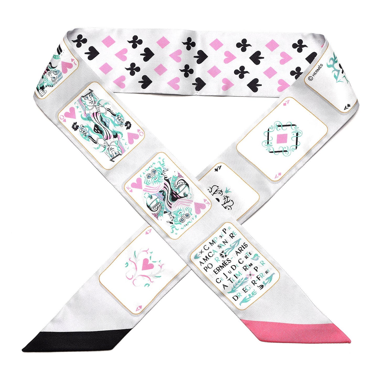 Silk Jeu de Cartes Twilly Gris Perle Rose Noir