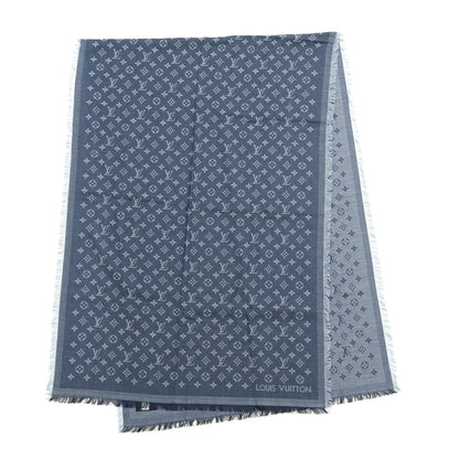 Louis Vuitton Cotton Monogram Denim Shawl Blue 2 of 4