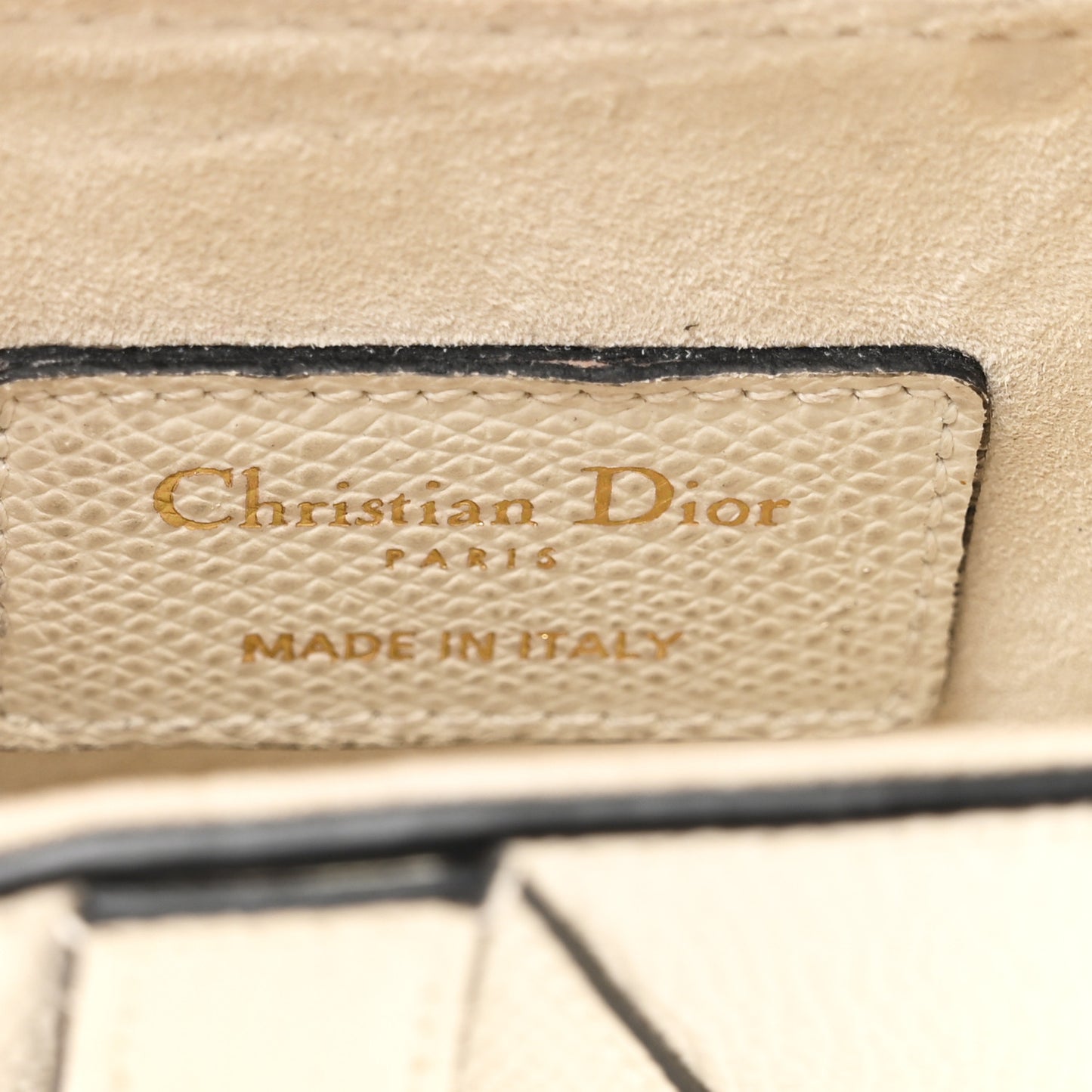 Grained Calfskin Mini Saddle Bag White