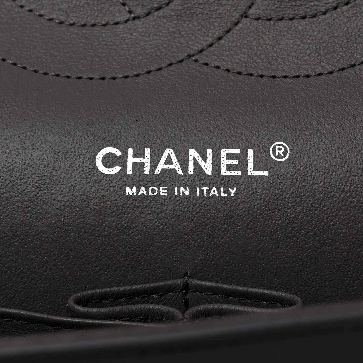 Patent Calfskin Quilted Jumbo Double Flap Grey