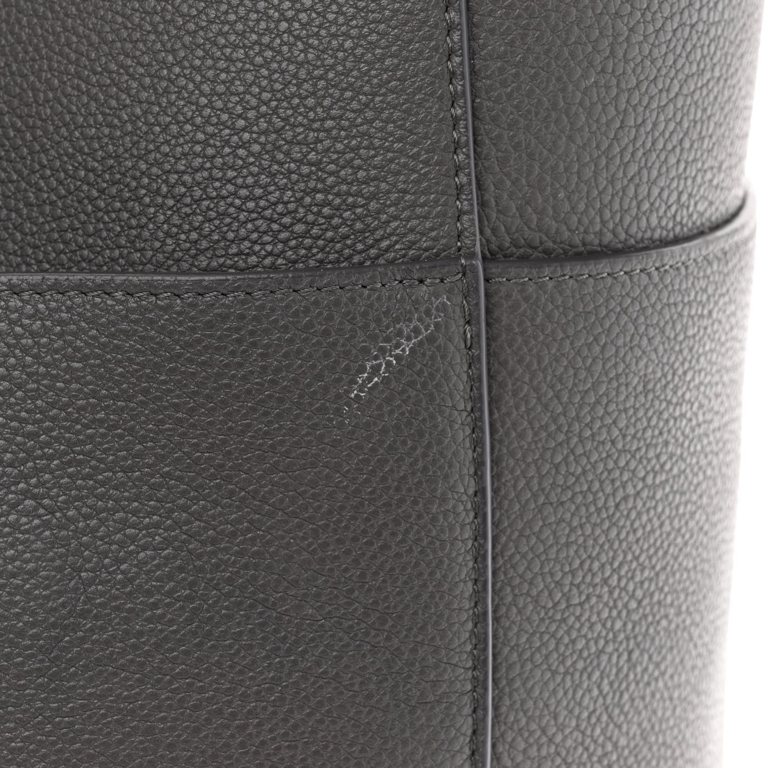 Celine Soft Grained Calfskin Sangle Bucket Bag Kohl 10 of 11