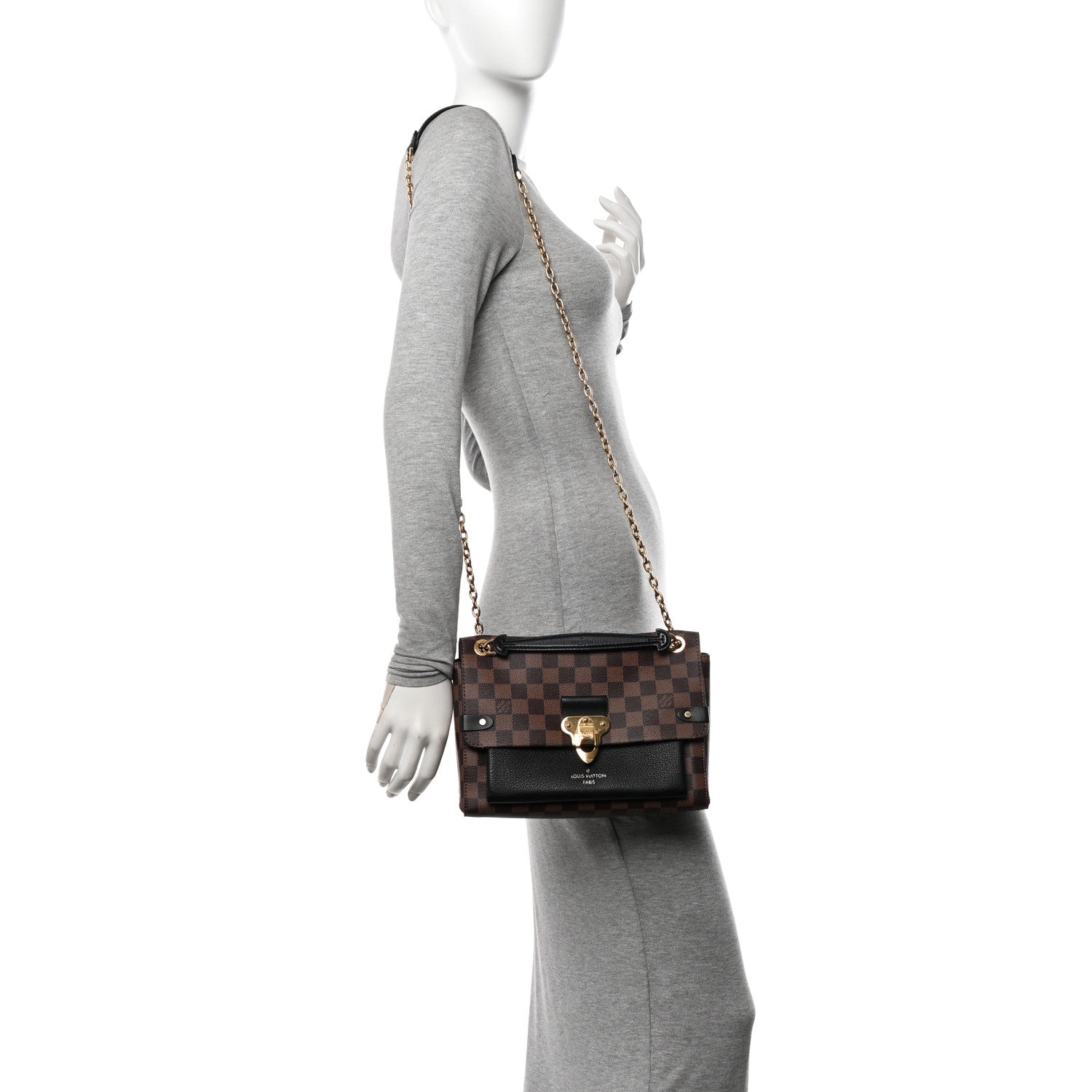Louis Vuitton Damier Ebene Vavin PM Black 2 of 9