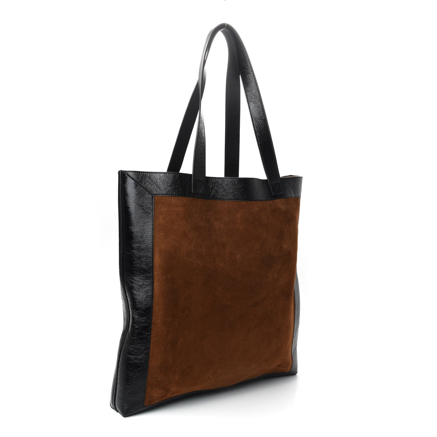 Suede Large Ophidia Vertical Shopping Tote Chestnut