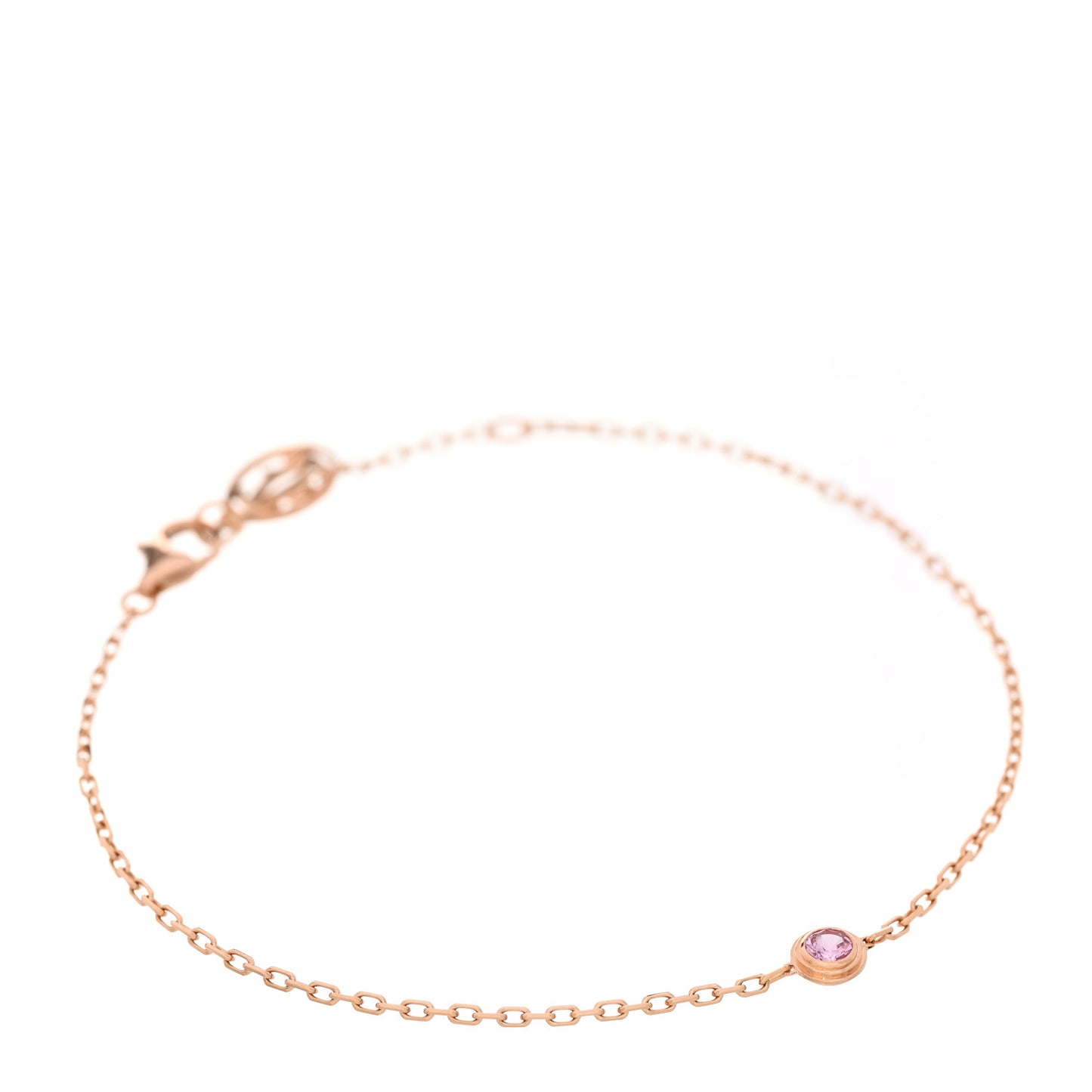 18K Pink Gold Pink Sapphire D'Amour Bracelet