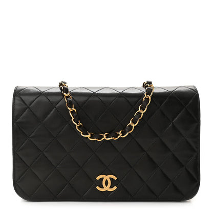 Chanel Lambskin Quilted Small Single Flap Black 1 of 11