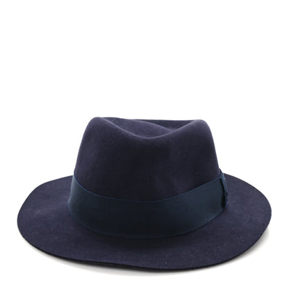 Hermes Felt Calfskin Balthazar Hat 59 Marine 3 of 9
