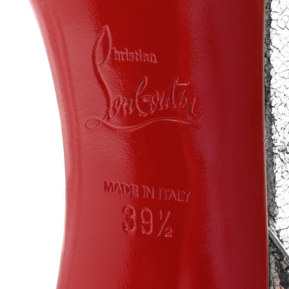 Christian Louboutin Laminato Manoir PVC Rosalie 100 Sandals 39.5 Silver 7 of 9