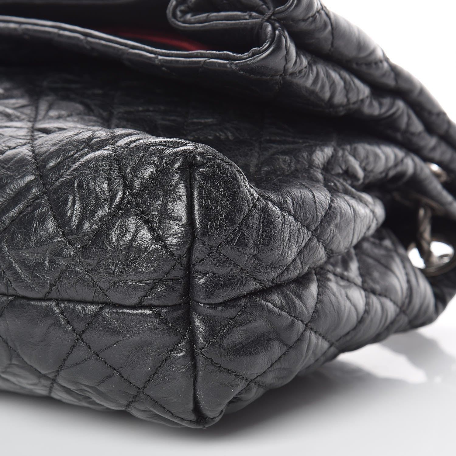 Chanel Aged Calfskin Quilted Coco Rider Fold Over Flap Black 10 of 11