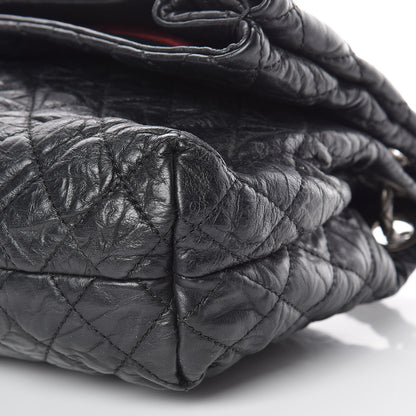 Chanel Aged Calfskin Quilted Coco Rider Fold Over Flap Black 10 of 11