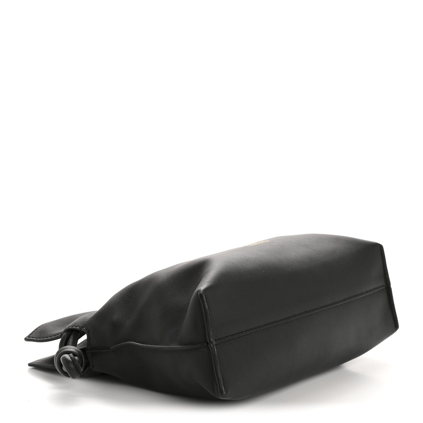 Calfskin Mini Flamenco Knot Clutch Black