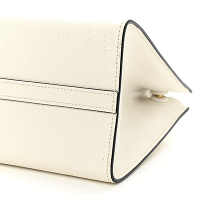 Prada Saffiano Cuir Calfskin Small Monochrome Top Handle Tote White 6 of 6