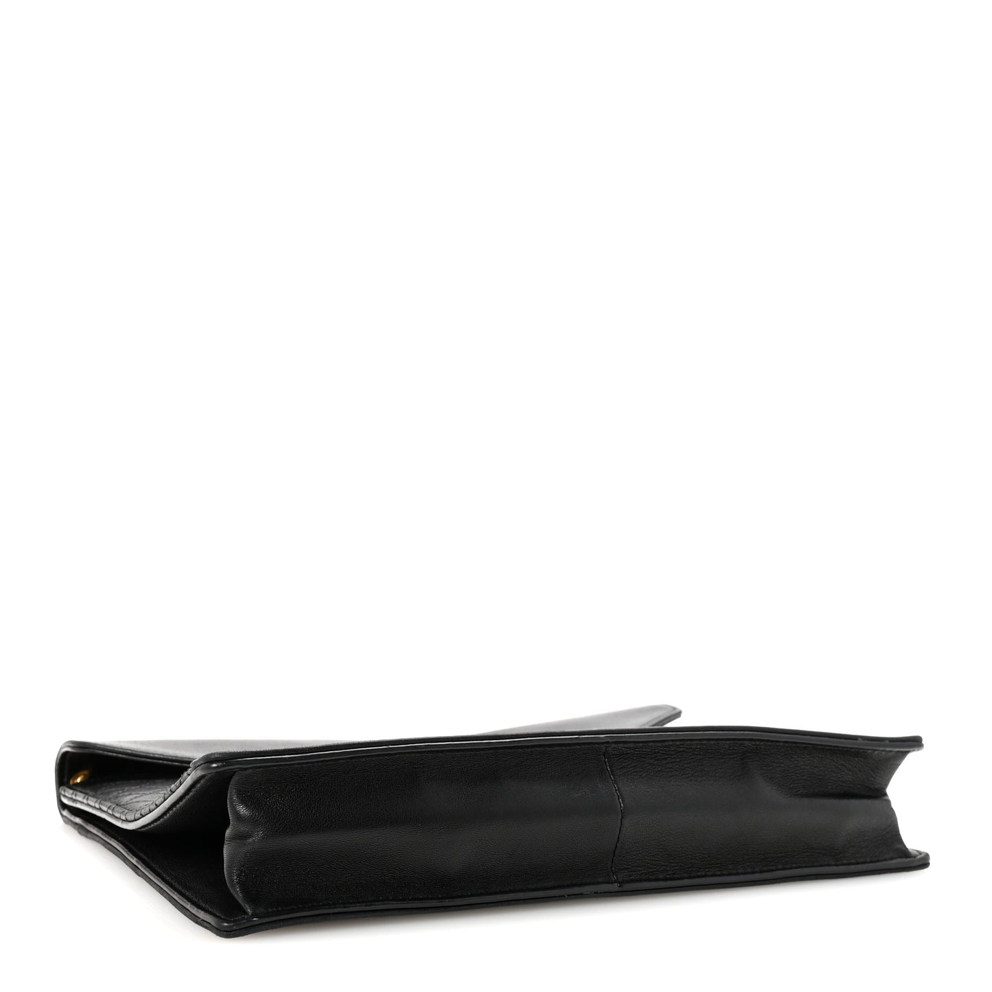 Lambskin Quilted Monogram Gaby Chain Bag Black