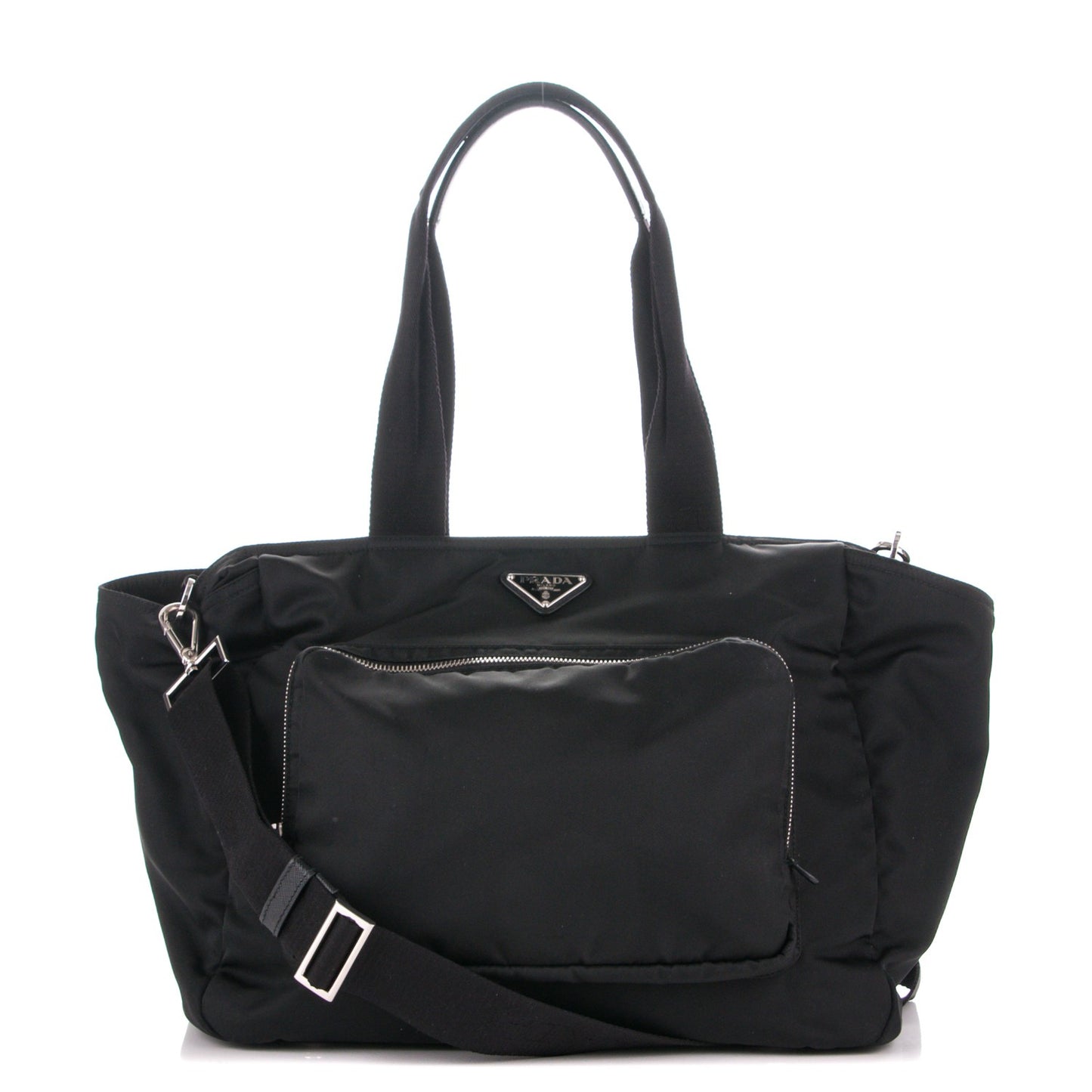 Tessuto Nylon Vela Diaper Bag Black