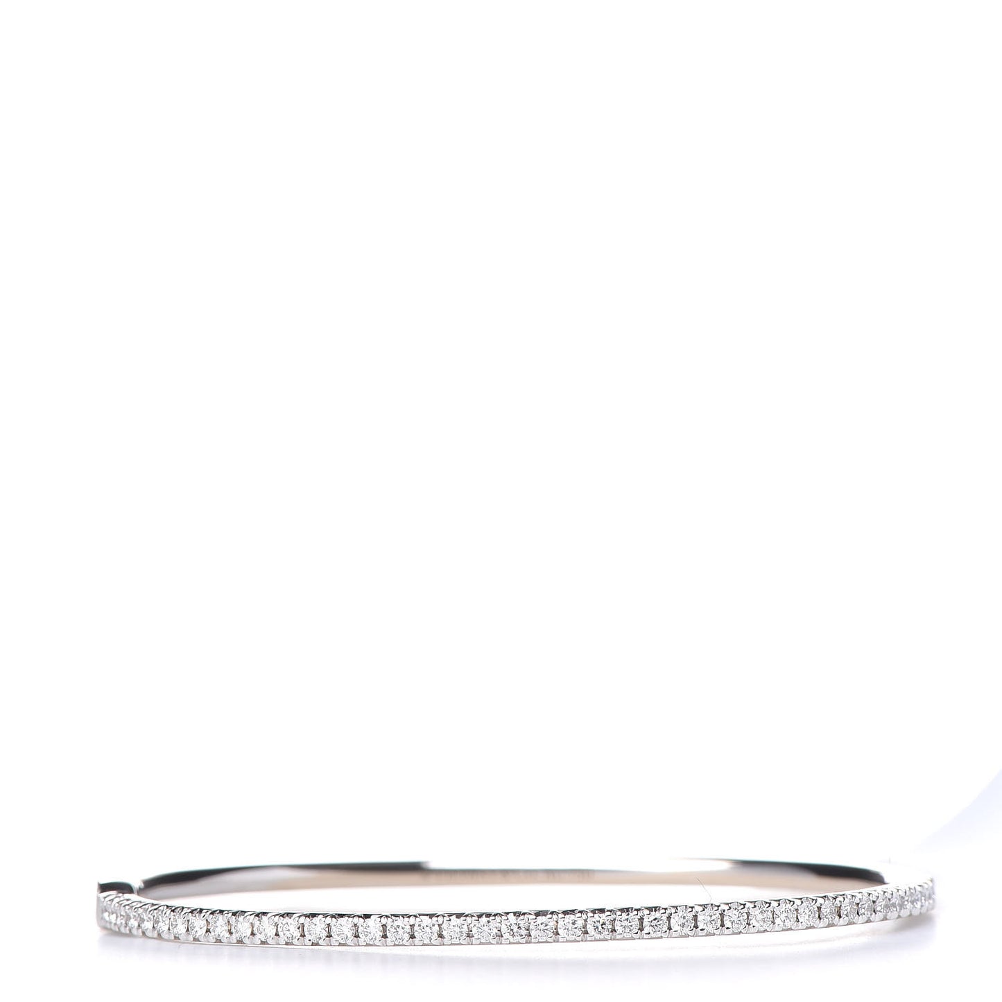 18K White Gold Diamond Metro Hinged Bangle
