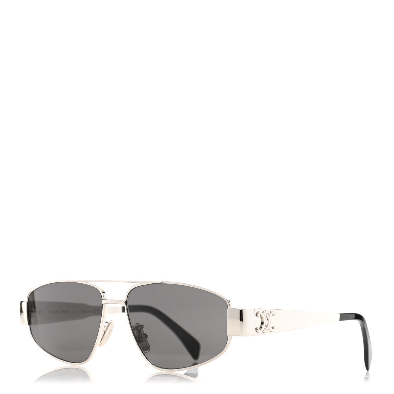 Celine Metal Triomphe 03 Sunglasses CL40281U Silver Smoke 1 of 7