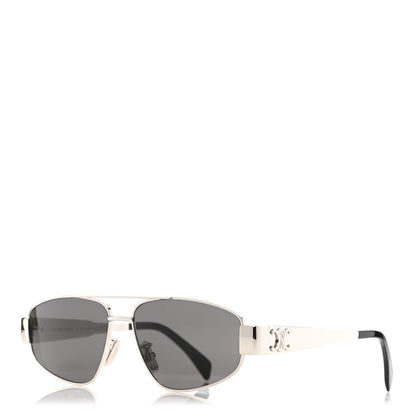 Celine Metal Triomphe 03 Sunglasses CL40281U Silver Smoke 1 of 7
