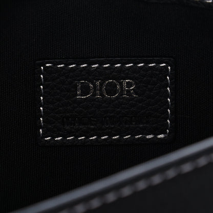 Christian Dior X KAWS Grained Calfskin Saddle Pouch Black 6 of 11