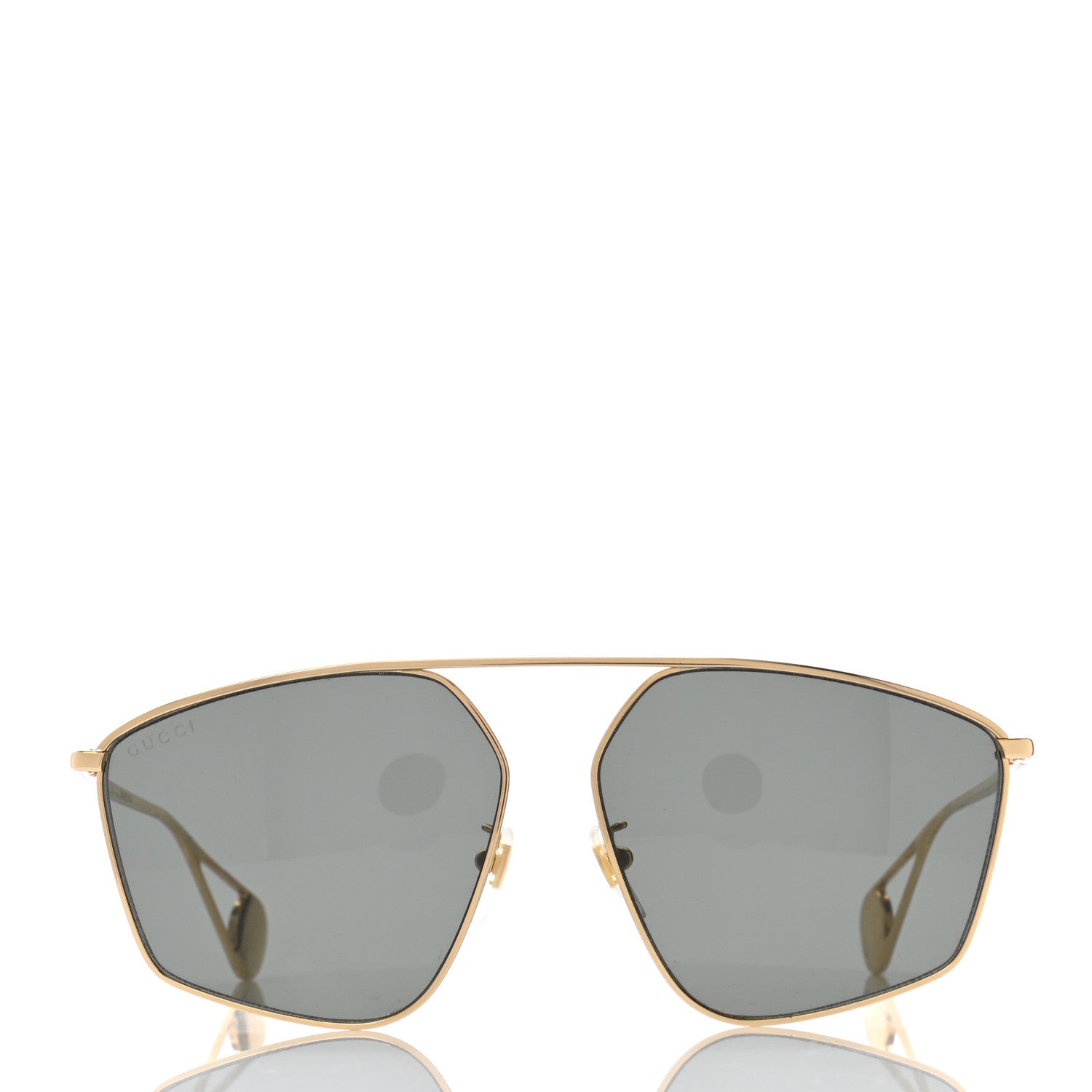 Gucci Square Frame GG0437SA Sunglasses Gold 2 of 7