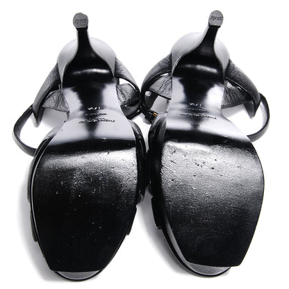 Saint Laurent Calfskin Tribute 105 Platform Sandals Black 37.5 5 of 7