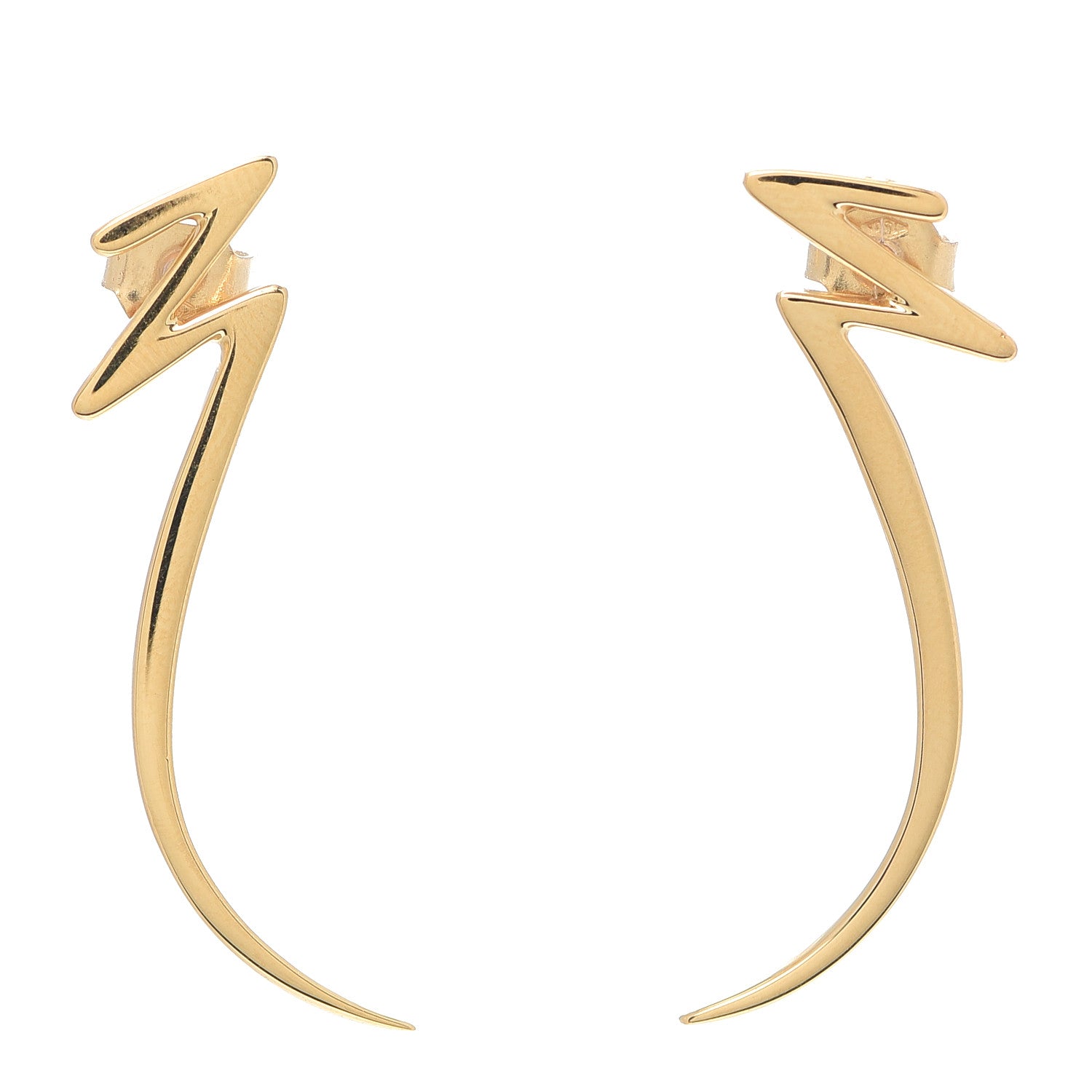 Tiffany 18K Yellow Gold Paloma Picasso Scribble Earrings 1 of 4