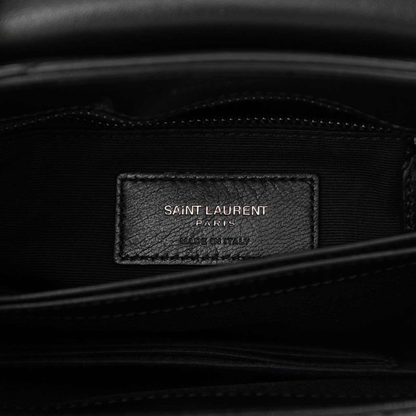Calfskin Y Quilted Monogram Toy Loulou Crossbody Bag Black