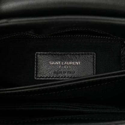 Saint Laurent Calfskin Y Quilted Monogram Toy Loulou Crossbody Bag Black 6 of 9