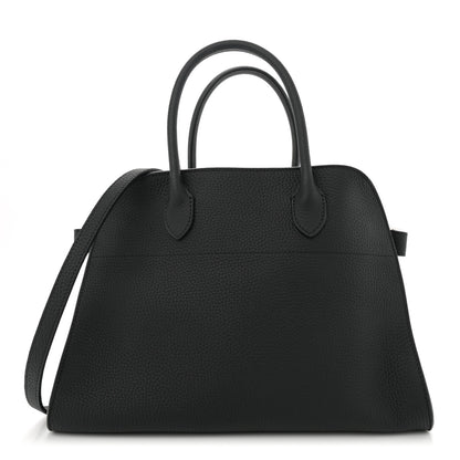 The Row Matte Grained Calfskin Soft Margaux 12 Black 1 of 9