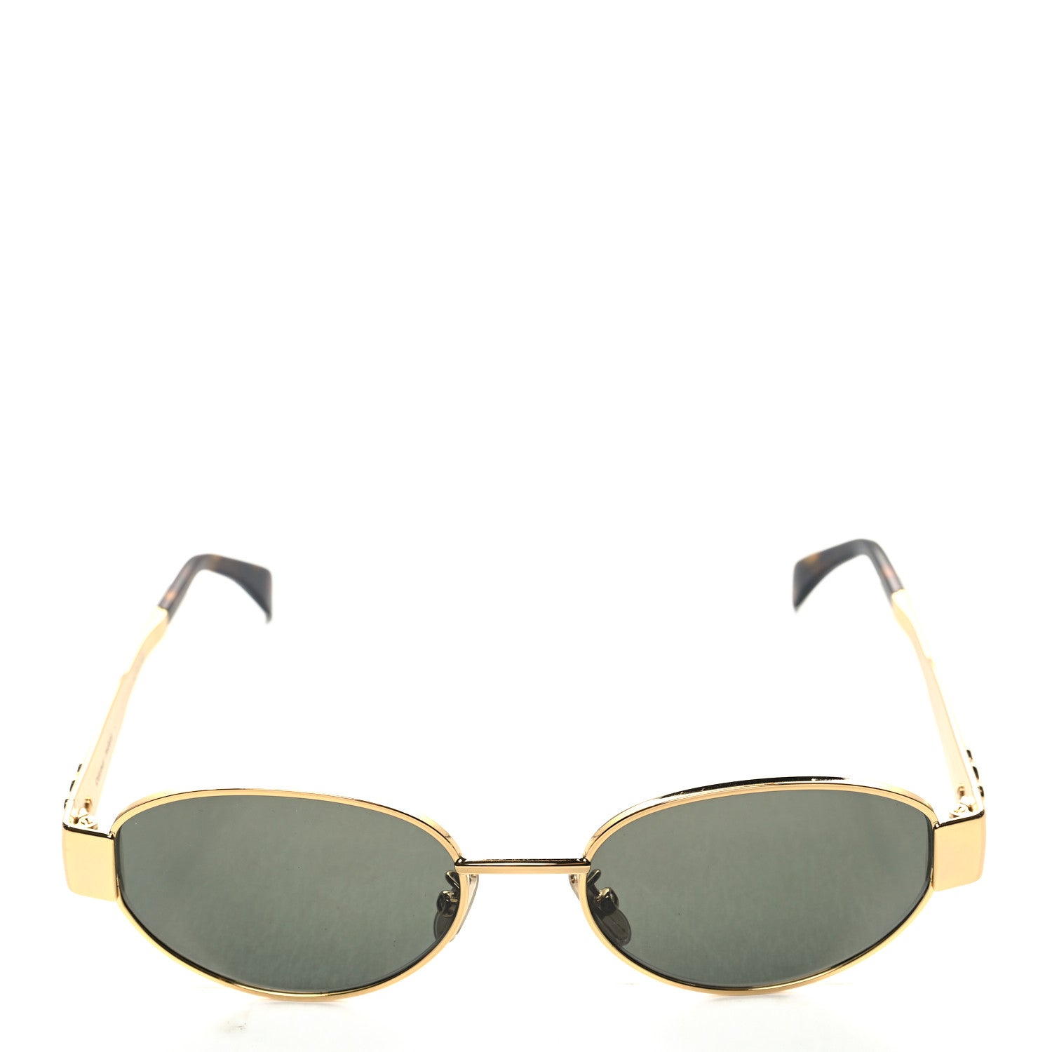 Celine Metal Triomphe 01 Sunglasses CL40235U Gold Green 2 of 7