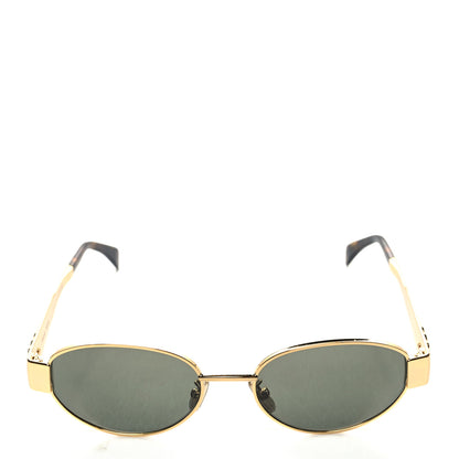 Celine Metal Triomphe 01 Sunglasses CL40235U Gold Green 2 of 7