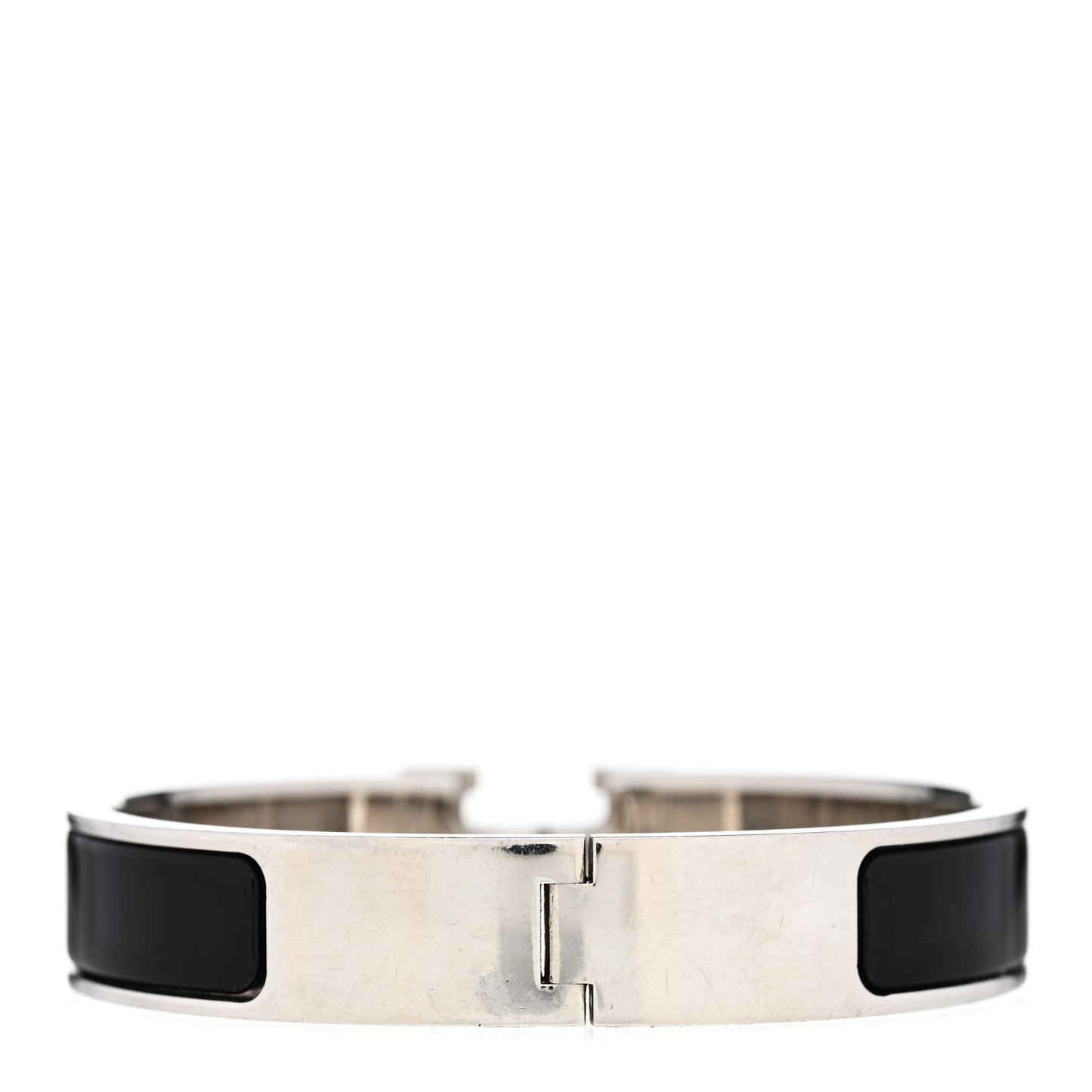Enamel Narrow Clic Clac H Bracelet GM Black