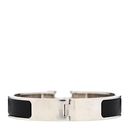 Hermes Enamel Narrow Clic Clac H Bracelet GM Black 3 of 4