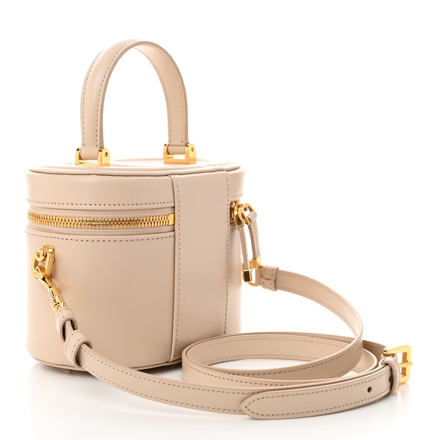 Christian Dior Calfskin CD Signature Vanity Case Caramel Beige 3 of 10