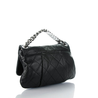 Chanel Calfskin Coco Pleats Messenger Flap Black 3 of 8