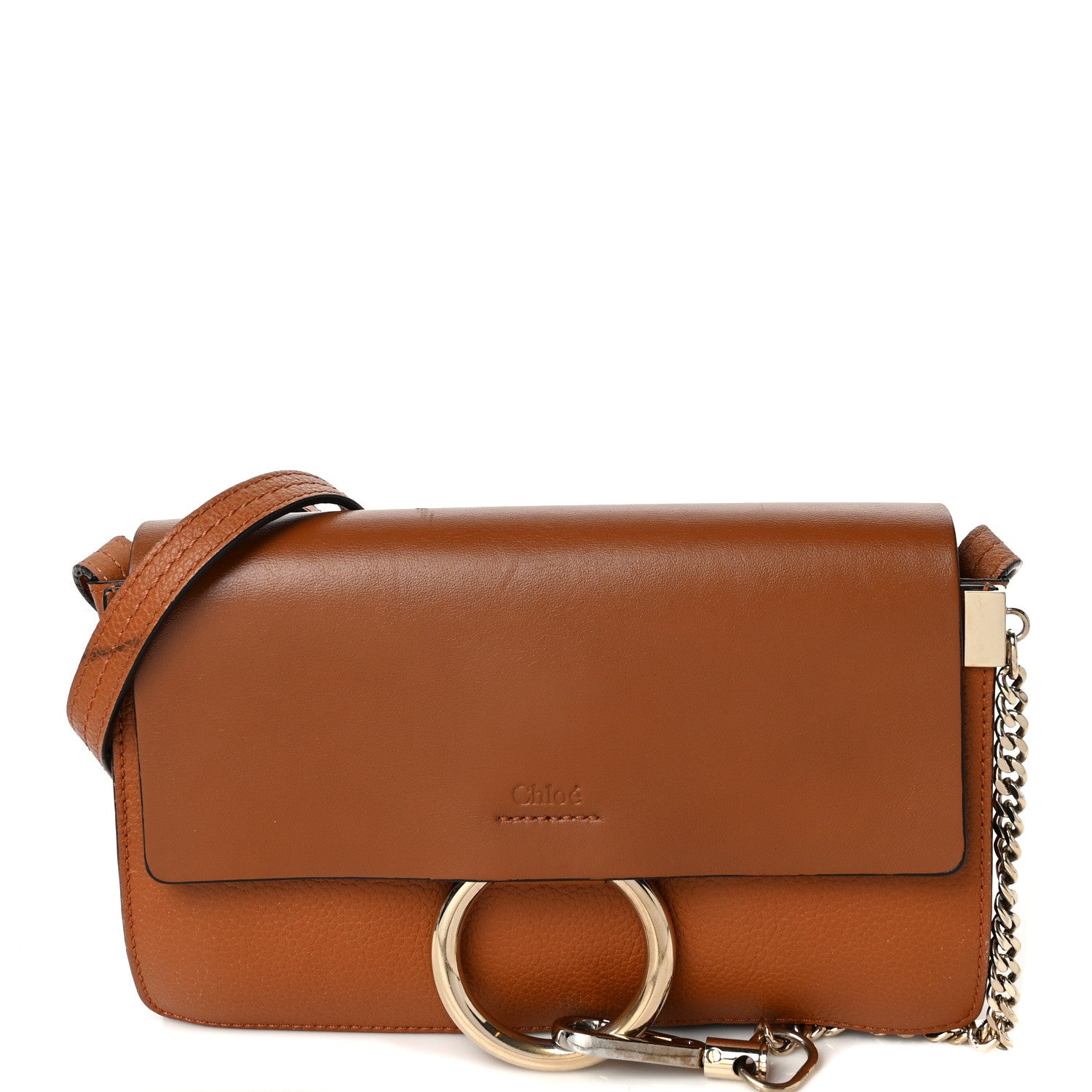Chloe Calfskin Small Faye Shoulder Bag Tobacco 1 of 9
