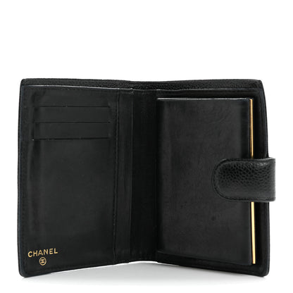 Chanel Caviar Timeless CC Compact French Wallet Black 5 of 13