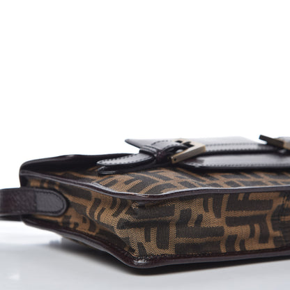 Fendi Zucca Calfskin Shoulder Bag Tobacco 6 of 10