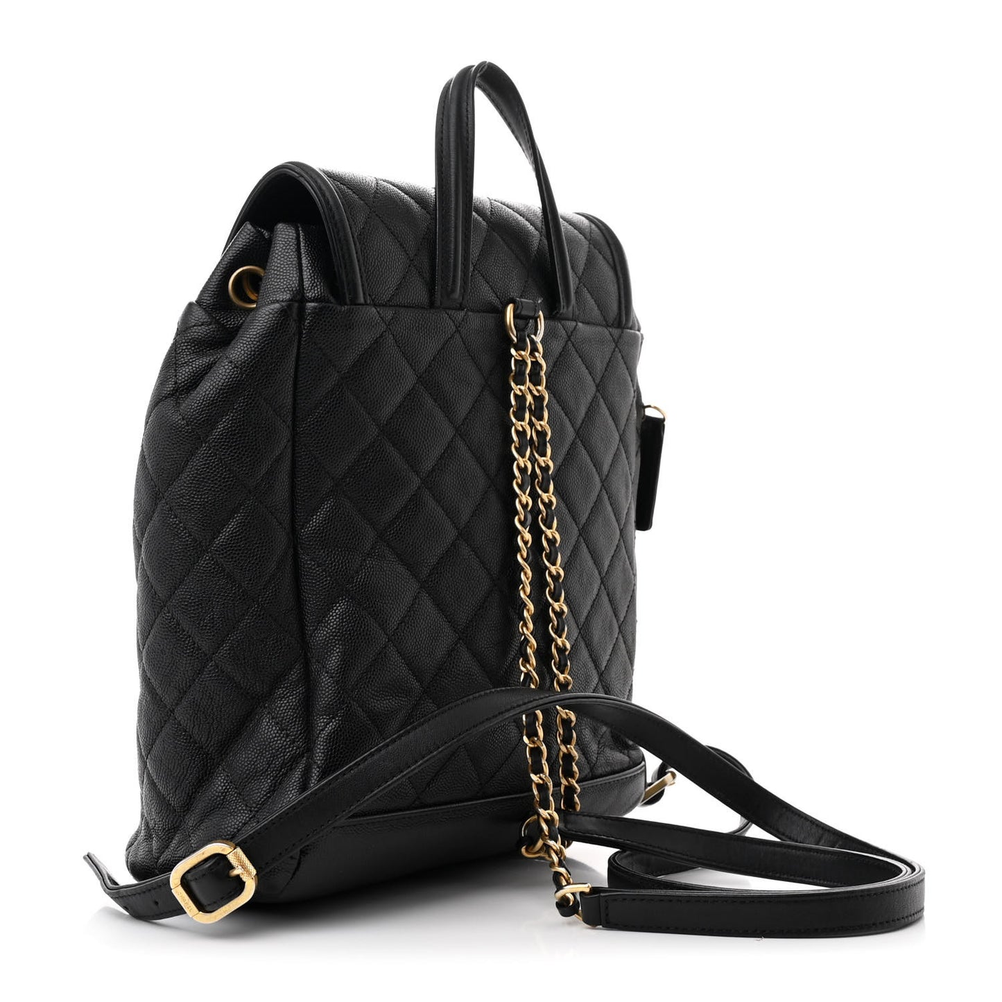 Caviar Quilted Filigree Backpack Black