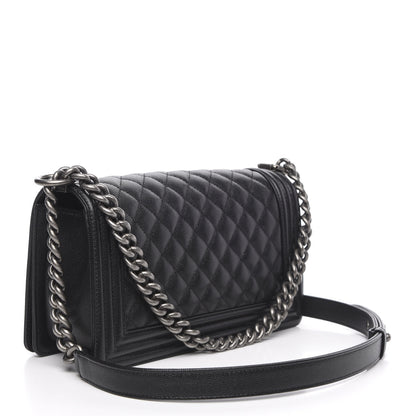 Chanel Caviar Quilted Medium Boy Flap Black 3 of 11