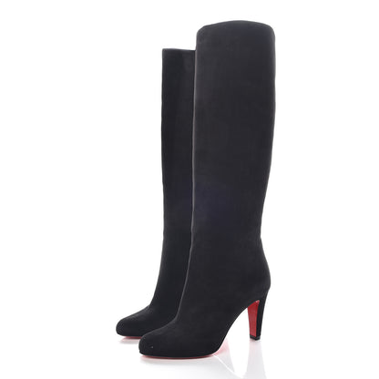 Christian Louboutin Suede Royal Vicky 120 Boots 35.5 Black 3 of 7