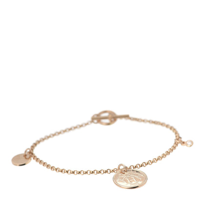 Hermes 18K Rose Gold Diamond PM Ex-Libris Bracelet ST 1 of 6