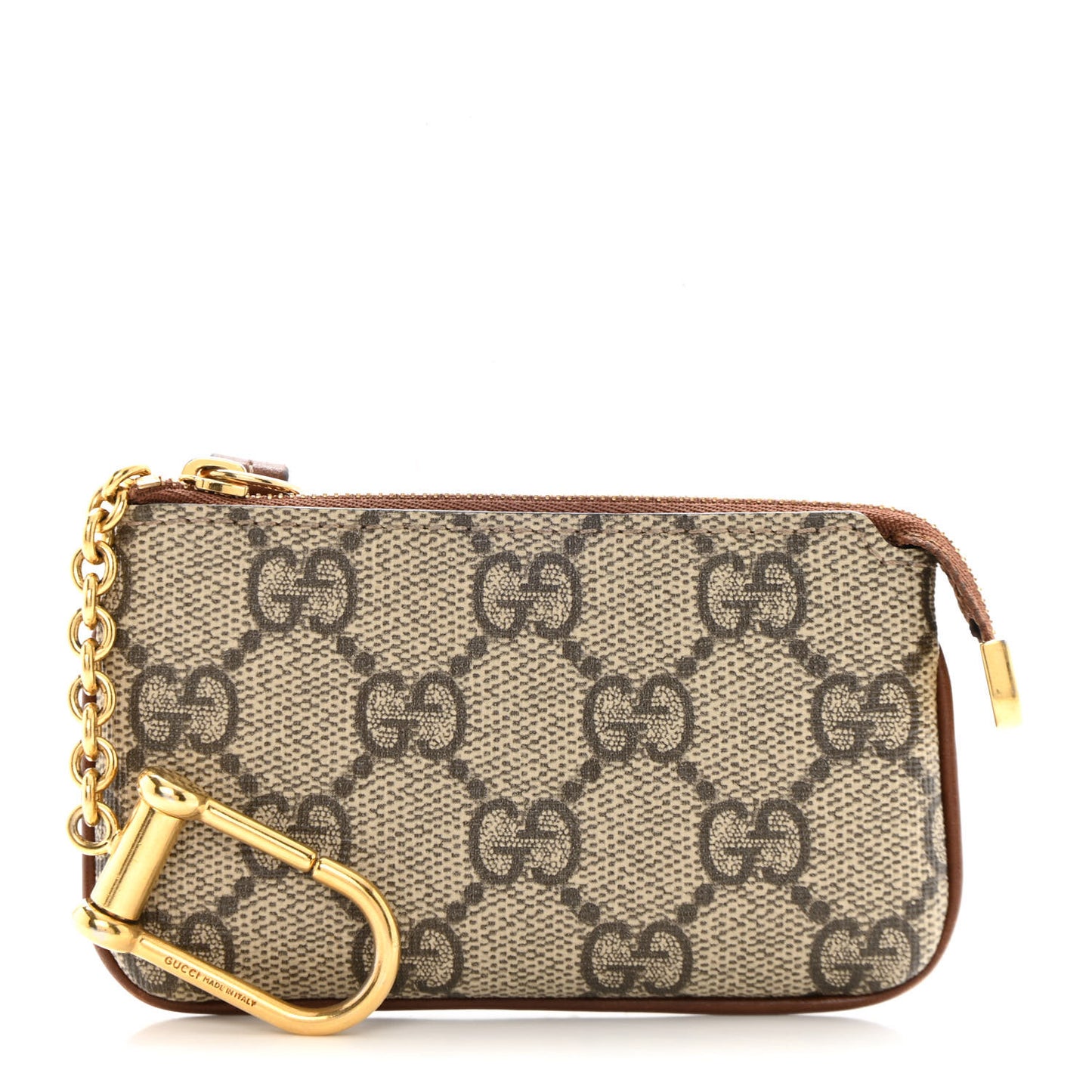 GG Supreme Monogram Key Case Brown