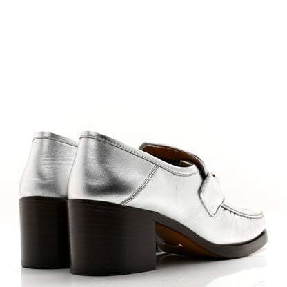 Gucci Galassia GG Marmont Fringe 50mm Loafer Pumps 39.5 Argento 4 of 11