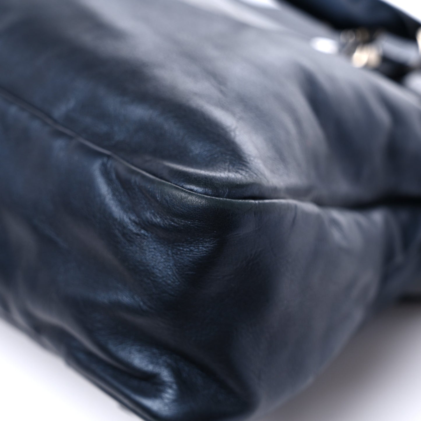Iridescent Calfskin Classic Hardware First Bleu Mineral