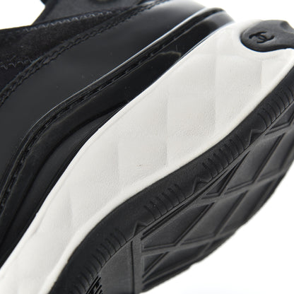 Chanel Velvet Calfskin Mixed Fibers CC Sneakers 38.5 Black 9 of 11