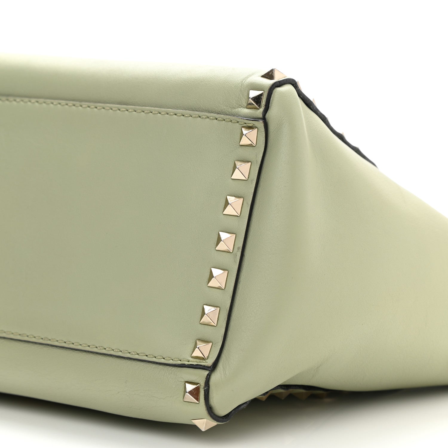 Valentino Garavani Vitello Small Rockstud Double Handle Tote Green Tea Sorbet 11 of 13