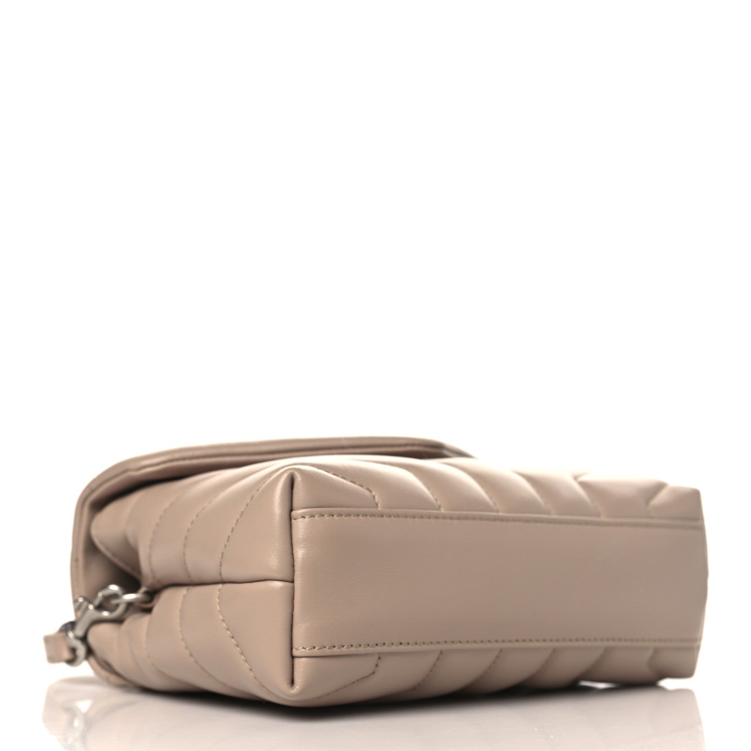 Saint Laurent Calfskin Y Quilted Monogram Toy Loulou Satchel Latte 3 of 9
